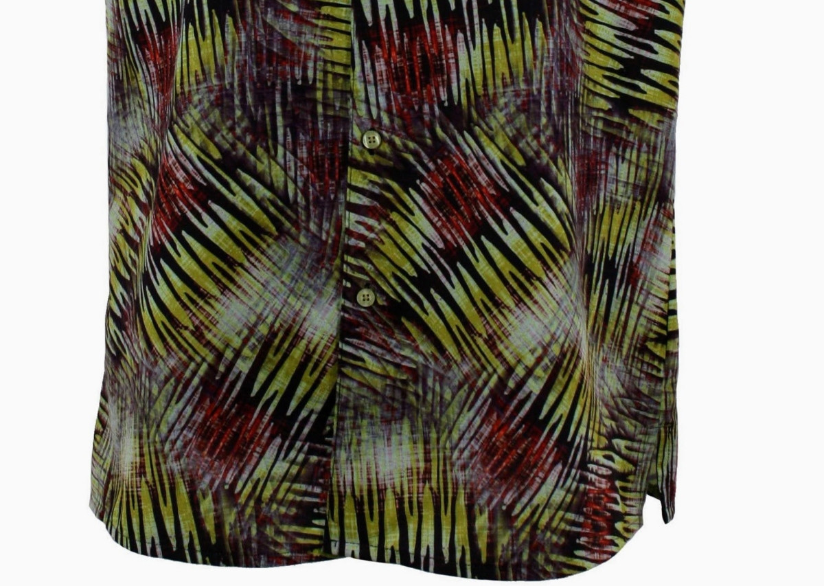 Bassiri Short Sleeve Camp Shirt - Red & Green Splash Print